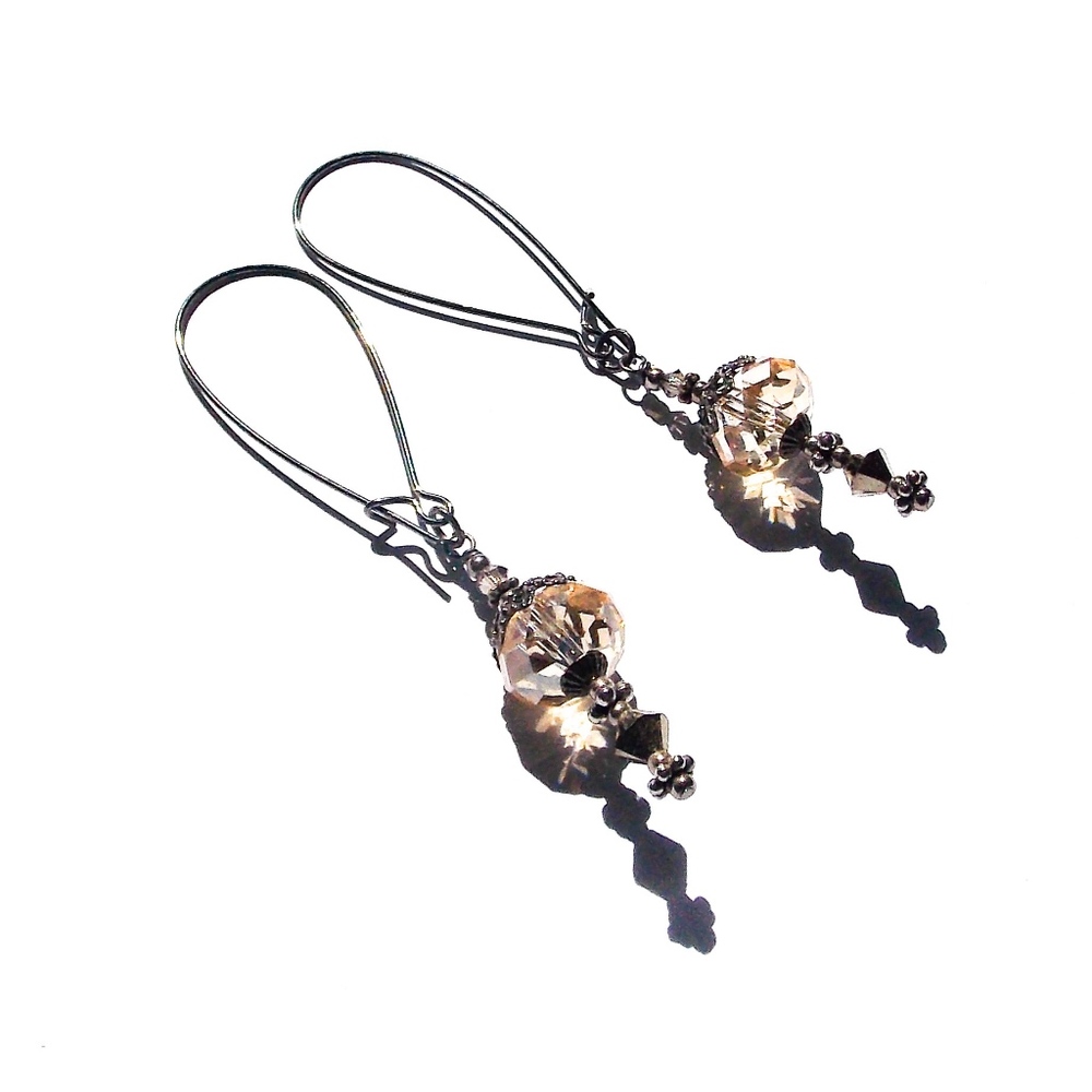 Divine Boho Jeweled Earrings Dramatic Romantic